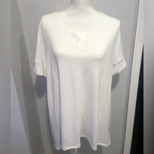 Soft Surroundings Short Sleeve Rayon Stretch Portia Top XL